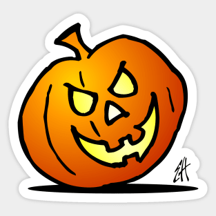 Jack-o'-lantern, Halloween Pumpkin Sticker